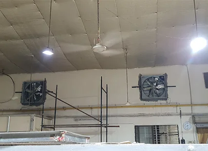 Food Industry Exhaust Fan Installed