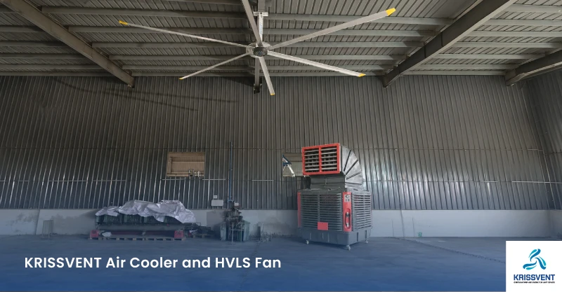 Combination of hvls fan and air cooler