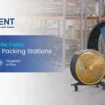 Industrial Mobile Fans for Temporary Packing Stations