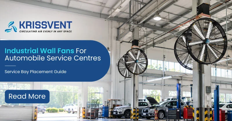 KRISSVENT Industrial Wall Fans for Automobile Service Centres